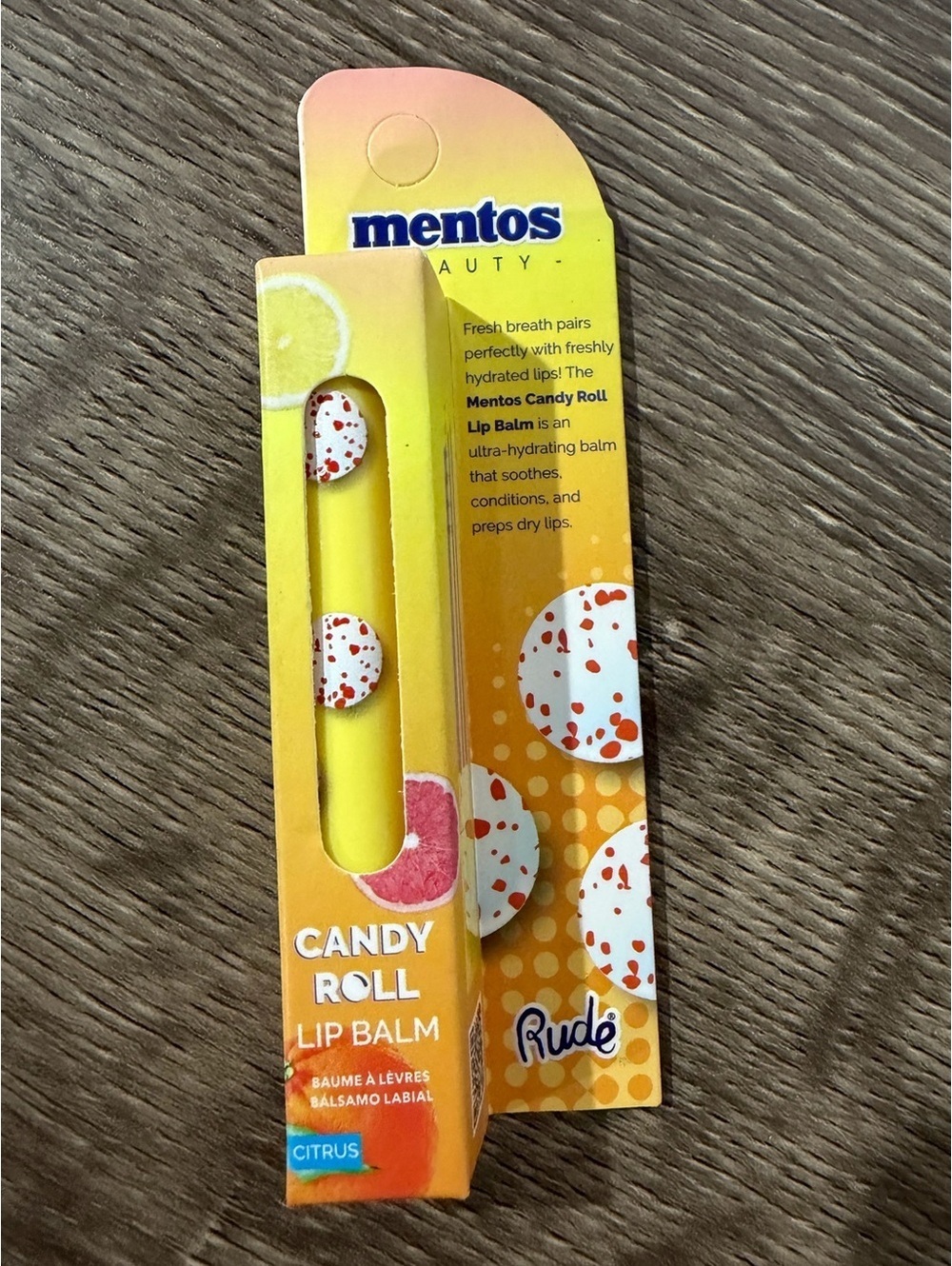 Rude Cosmetics Mentos Candy Roll Lip Balm in Citrus NEW